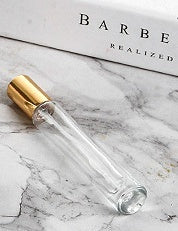Transparent Glass 5ml Perfume Bottle With Golden Atomization Nozzle Sub Bottle For Fragrance Samples