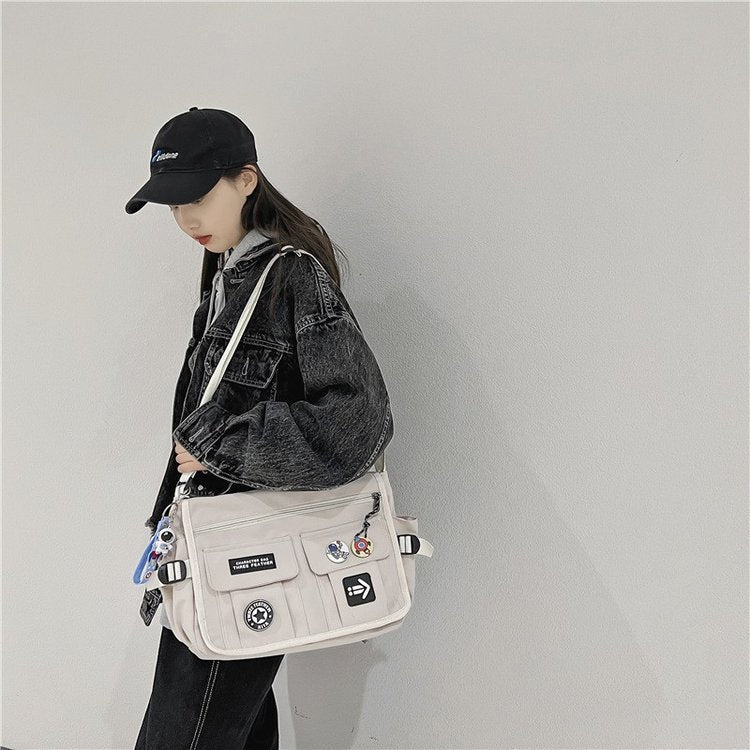 Large Capacity Multi Functional Mens Shoulder Messenger Bag Oxford Cloth Durable Travel Bag