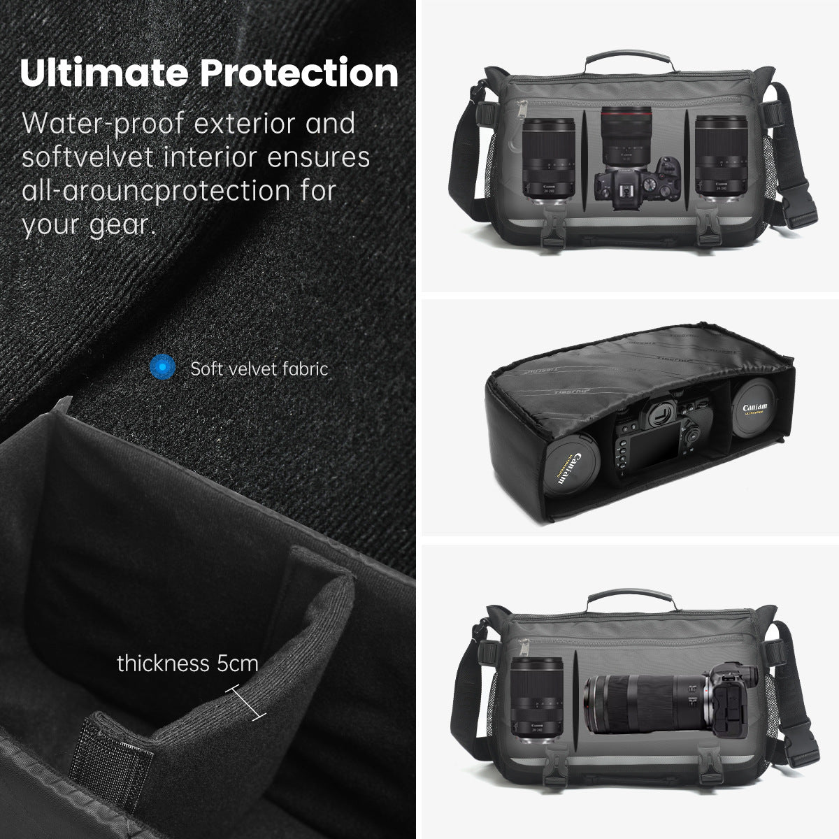 Mens One Shoulder Crossbody Bag Ultra Lightweight Nylon Chest Bag For Travel And Urban Style ShopWithNoble