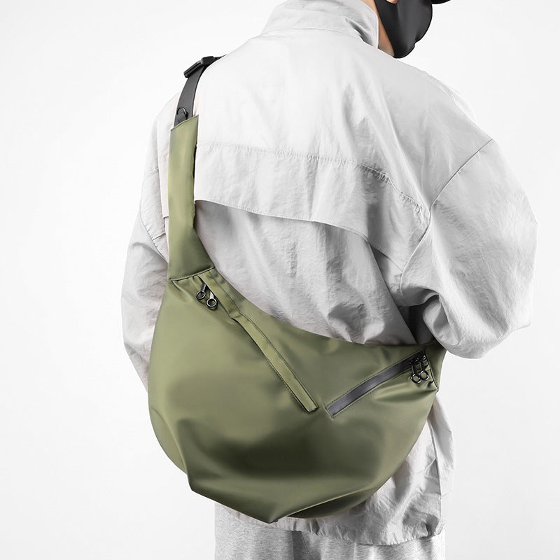 Mens All Match Casual Ultralight Large Capacity Satchel Bag Japanese Style Waterproof Nylon Travel Everyday Use