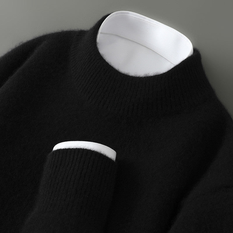 Half Turtleneck Men's Autumn And Winter New Pullover Sweater Loose Sweater