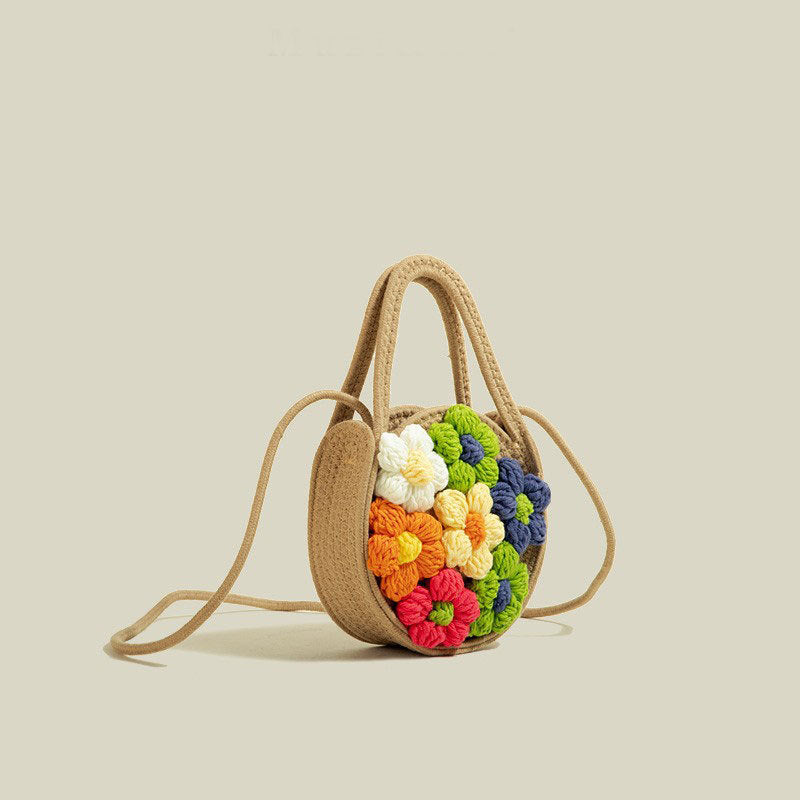 Beach Seaside Bag - Cotton Linen Spring Tote with Phone Pocket