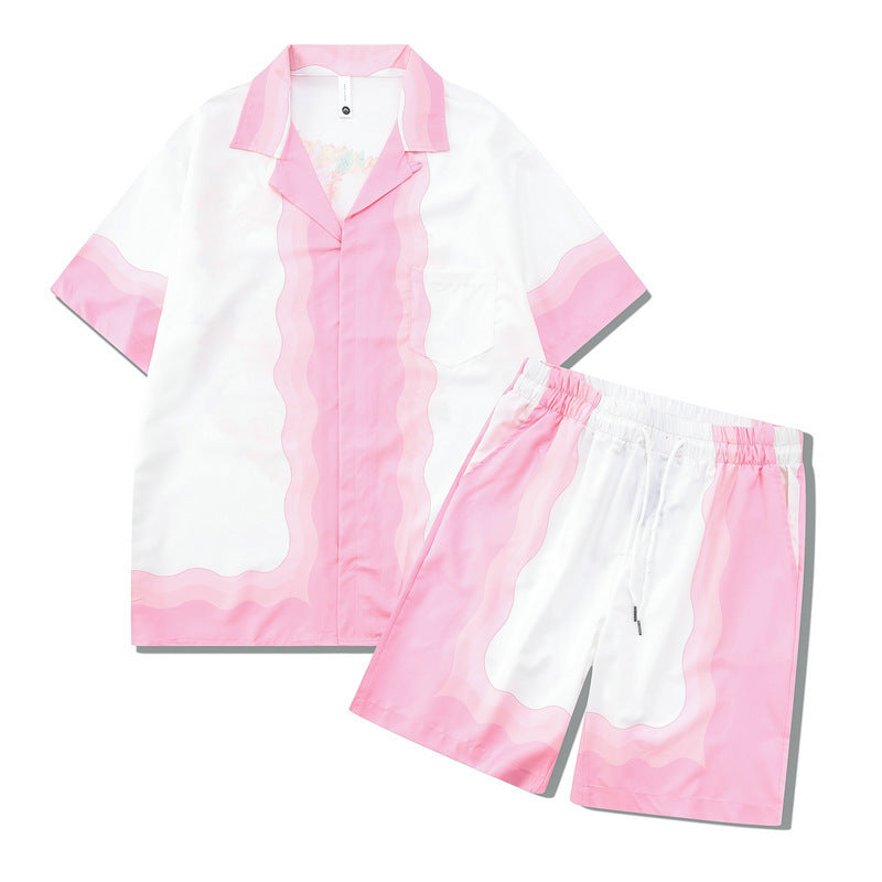 Beach Men And Women Short Sleeve Shirt Outfit