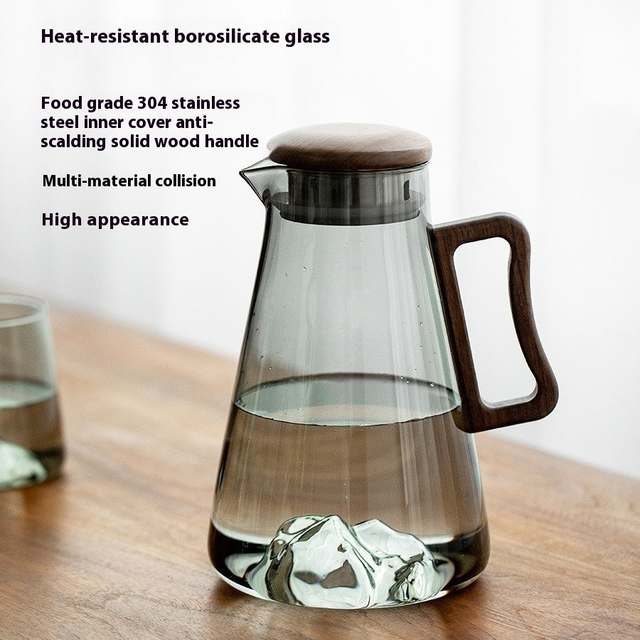Household Borosilicate Glass Cold Water Bottle Large Capacity