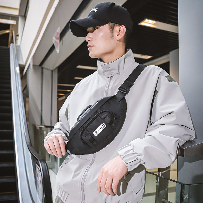 Personalized Hip Hop Street Style Workwear Chest Bag Canvas Shoulder Crossbody With Sandwich Pocket For Daily Use