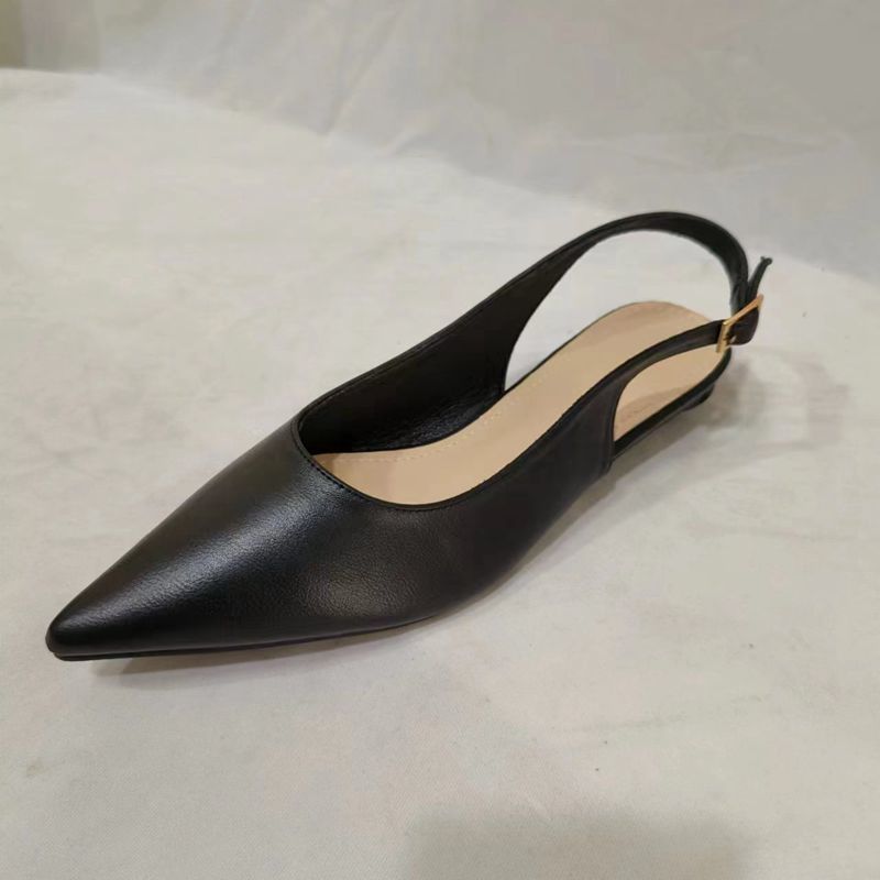 French Minority Low Heel Pointed-Toe Shoes - Women's Low-Cut Toe Cap Style