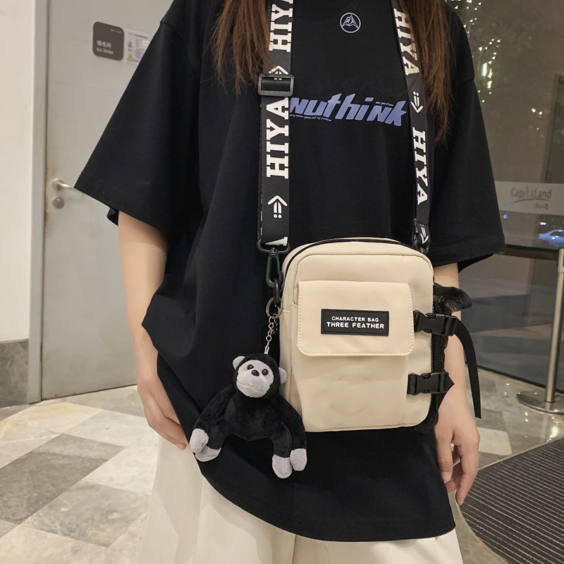 Mens Trendy Nylon Shoulder Bag Breathable Casual Street Style Available In Black Blue Yellow White