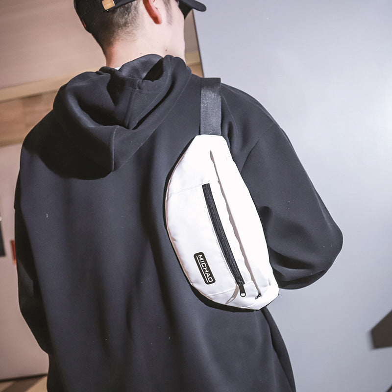 Unisex Fashion Nylon Fanny Pack Sports and Leisure Messenger Bag Featuring Multiple Color Options and Convenient Pocket