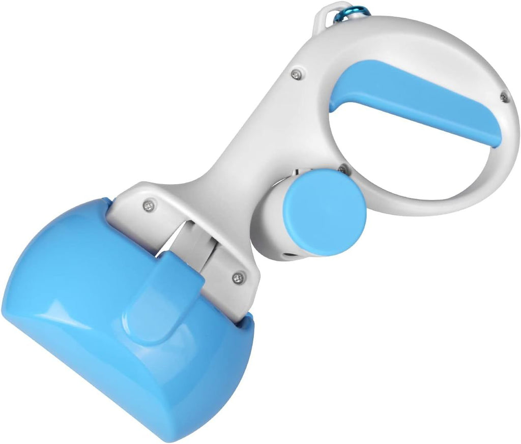 Pet Pooper Scooper With Built-In Trash Bag Holder Non-Breakable High-Strength ABS Plastic Grass And Gravel Cleanup