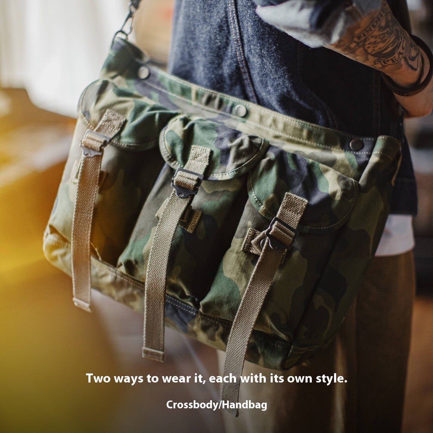 Mens Outdoor Training Tactical Shoulder Bag Camouflage Pattern For Daily Use And Travel