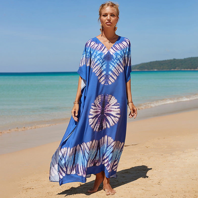 Rayon Print Bikini Swimsuit Cover Up Sun Shirt