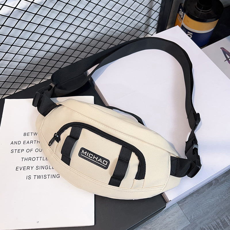 Personalized Hip Hop Street Style Workwear Chest Bag Canvas Shoulder Crossbody With Sandwich Pocket For Daily Use