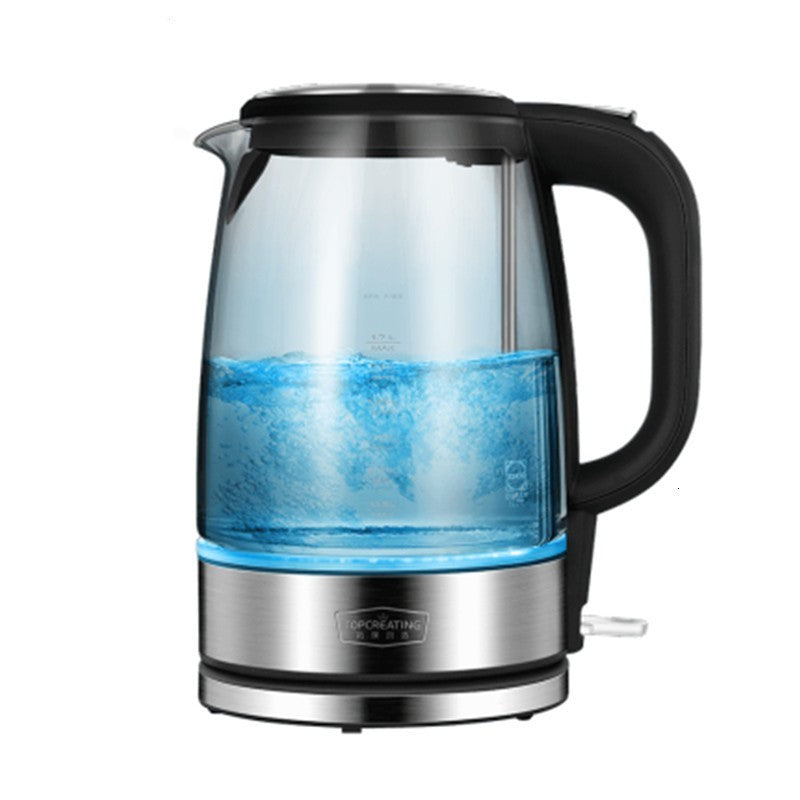 Compact Glass Electric Kettle 1.7L 1800W Auto Shut Off With Scale Window For Office And Home Use