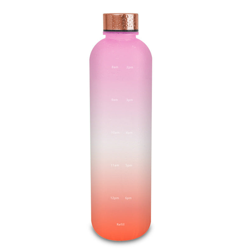 1L Tritan Water Bottle Frosted Gradient With Sports Handle BPA Free Plastic Bottle