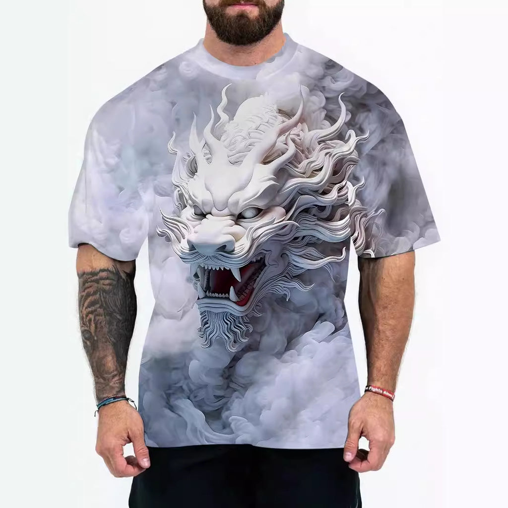 European And American Adult Men's T-shirt Cross-border Non-hooded Short Sleeve