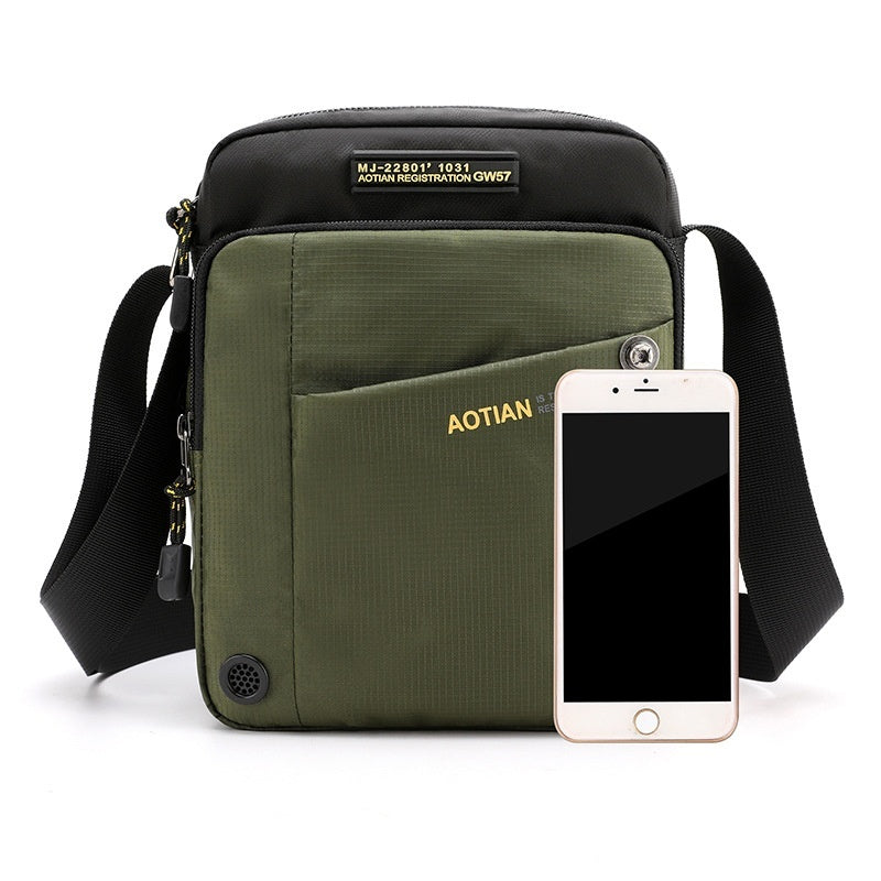 Men's Shoulder Crossbody Bag Outdoor Travel Waterproof Ultra Lightweight Wear Resistant Oxford Cloth Personalization