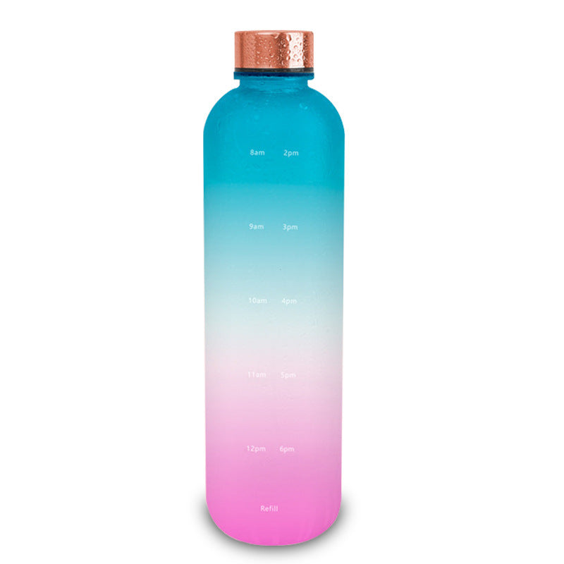 1L Tritan Water Bottle Frosted Gradient With Sports Handle BPA Free Plastic Bottle