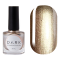 DARK stamping polish bottle with white gold metallic finish, 10ml