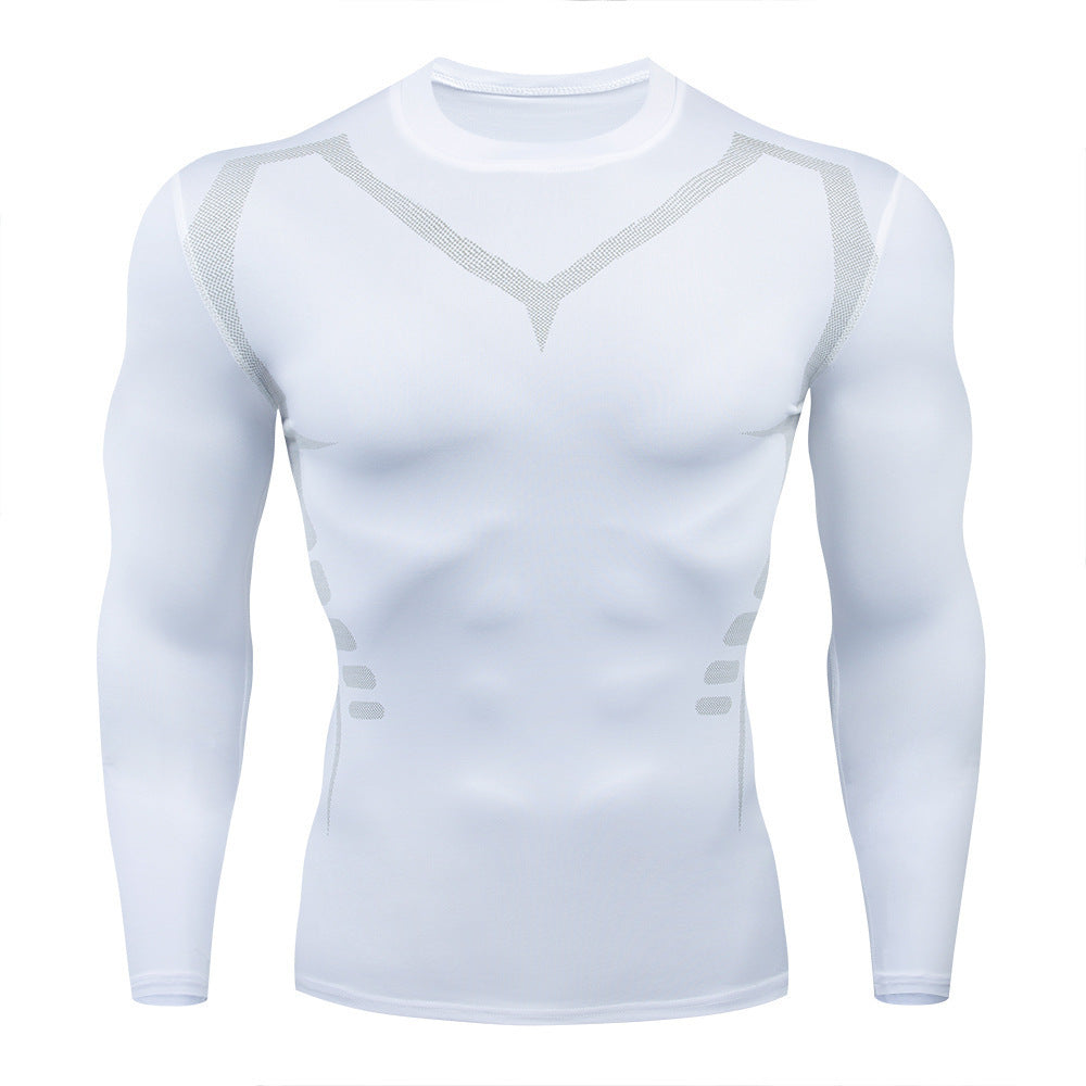 Men's Quick Dry Long Sleeve Sports Shirt For Workout And Fitness Training Moisture Wicking Athleisure