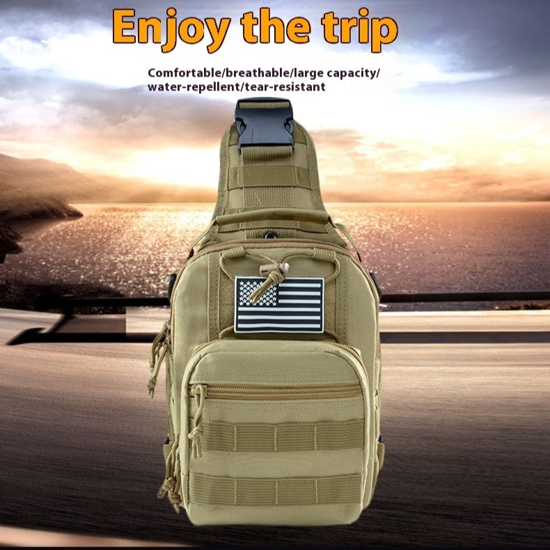 Men's Oxford Cloth Camouflage Waterproof Shoulder Messenger Bag For Outdoor Sports And Travel