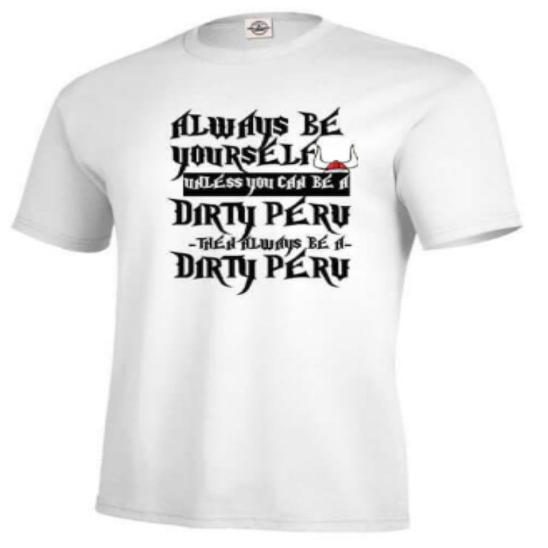 Men's Solid Color White Printed Short Sleeve