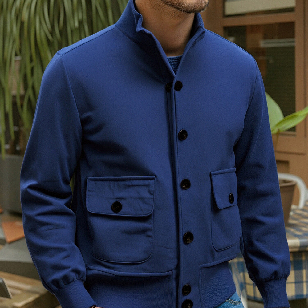 Men's Retro Spring And Autumn Deerskin Velvet Jacket