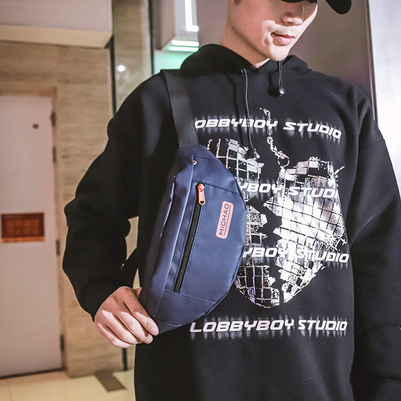 Unisex Fashion Nylon Fanny Pack Sports and Leisure Messenger Bag Featuring Multiple Color Options and Convenient Pocket