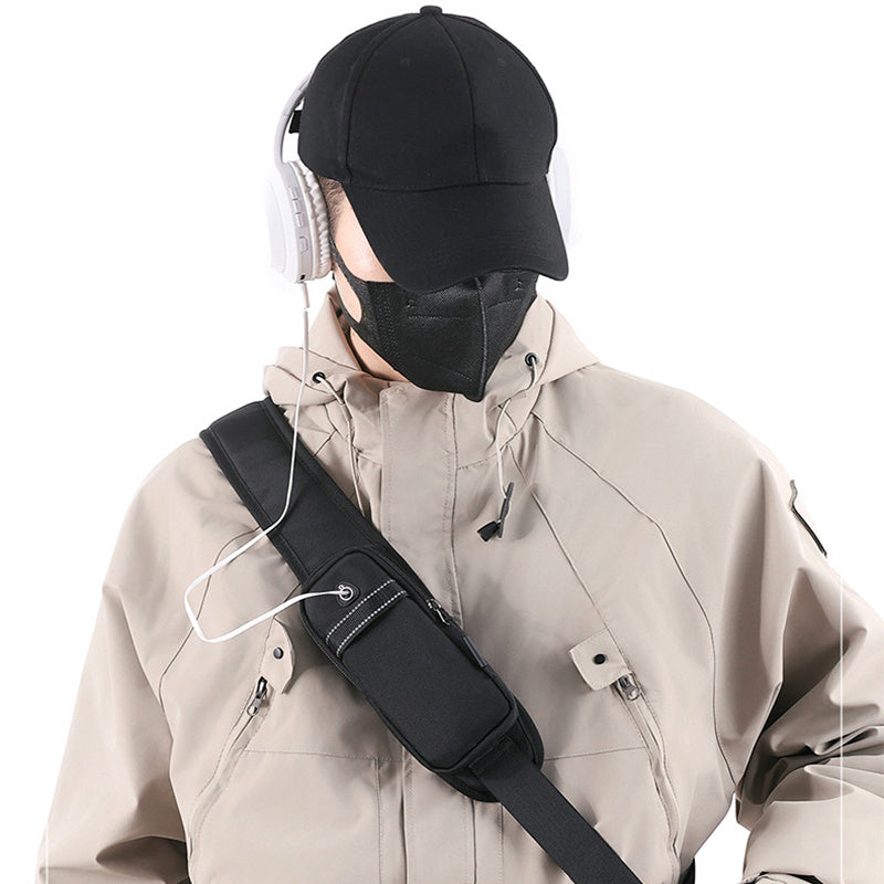 Mens Oxford Cloth Splash Proof Shoulder Crossbody Chest Bag Waterproof Ultra Light Wear Resistant