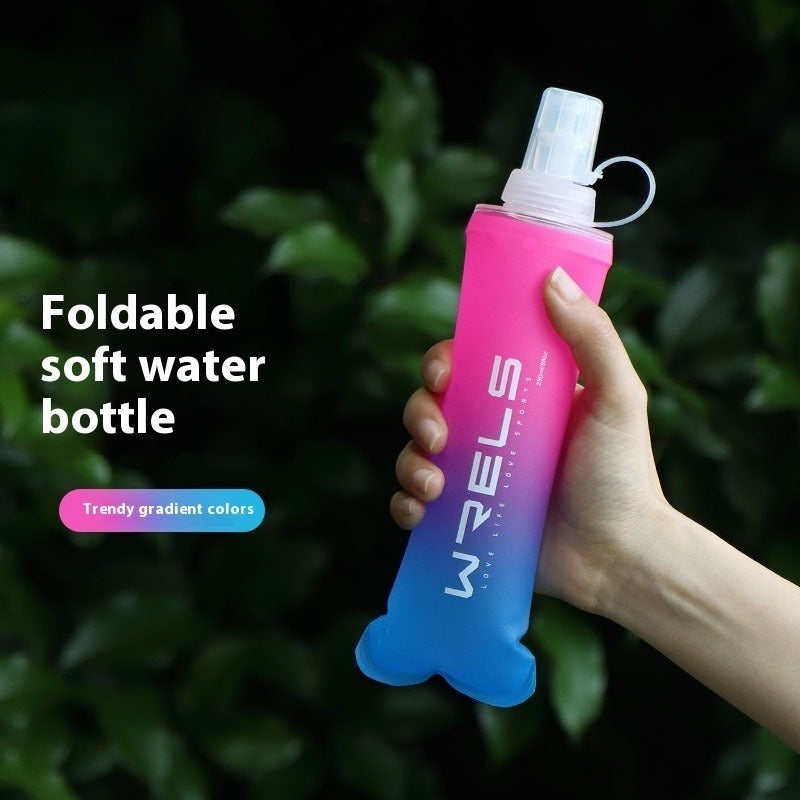 Foldable Soft Water Bottle 250ml Silicone TPU Cup For Outdoor Sports Portable Travel