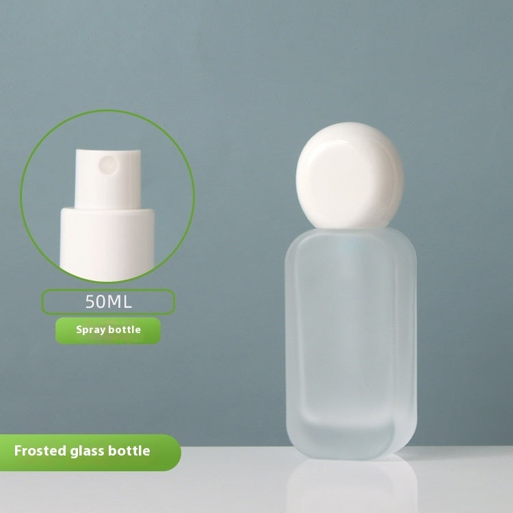 Press Spray Glass Bottle Empty for Cream Lotion Cosmetic with Pump Head 1pc NICKA Subpackage