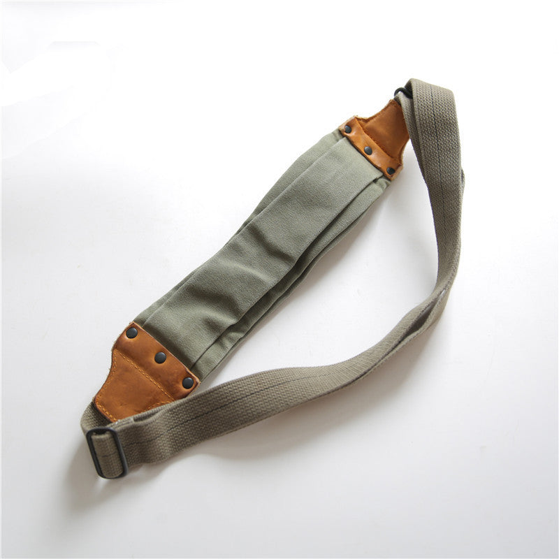 American Retro Military Style Chest Bag Distressed Canvas Green For Men Ultra Light Anti Theft