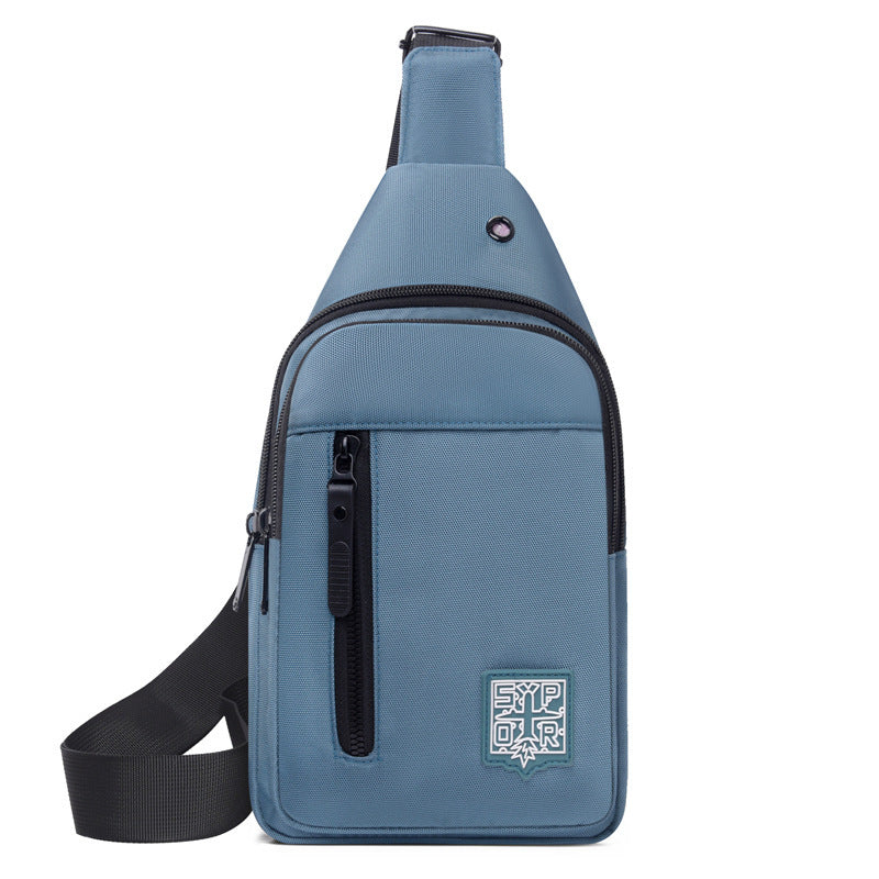 Mens Crossbody Bag Nylon Waterproof Ultra Lightweight Casual Shoulder Chest Bag For Travel