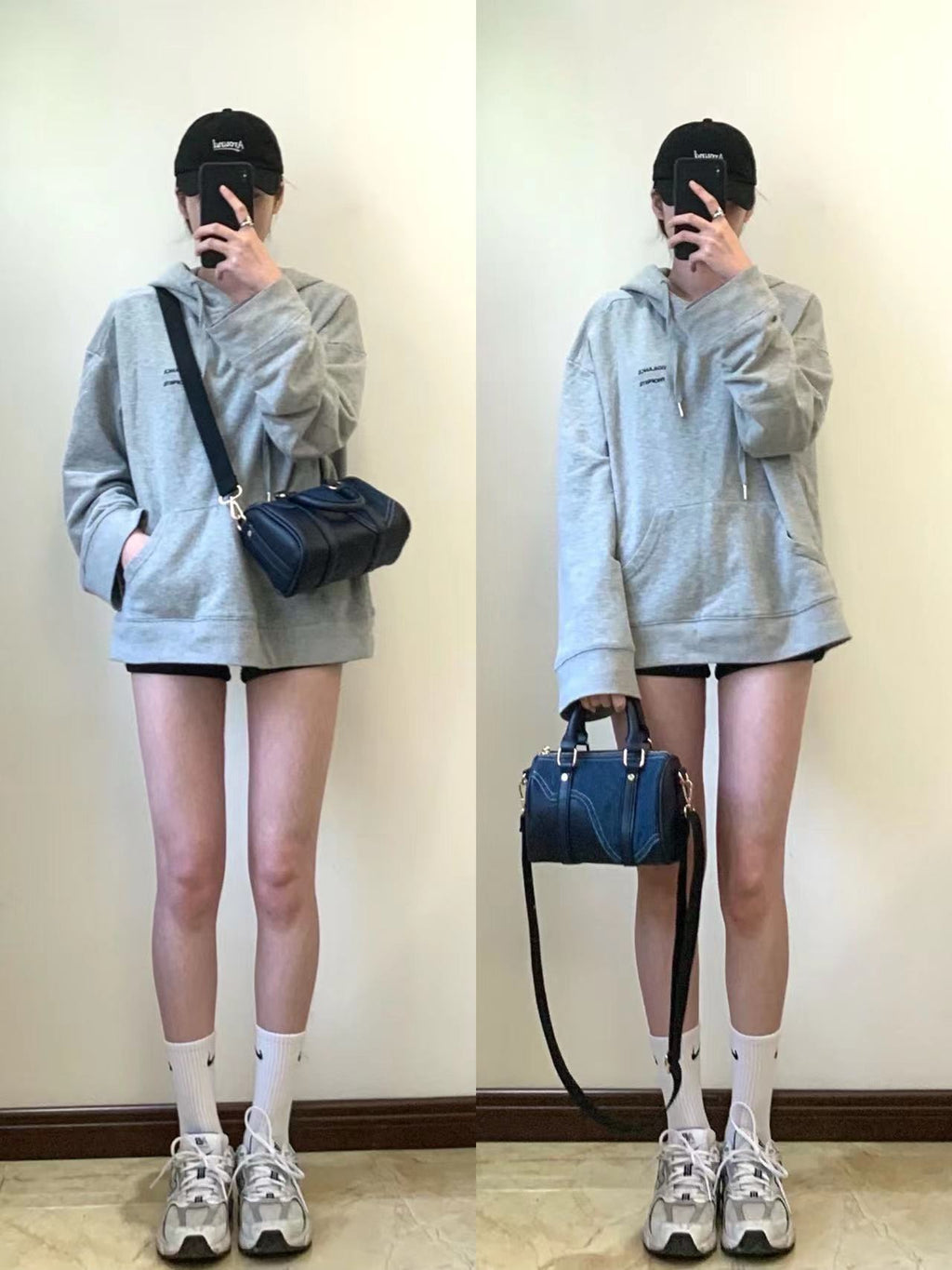 Retro Denim Patchwork PU Leather Boston Bag with Zipper Closure Crossbody for Women