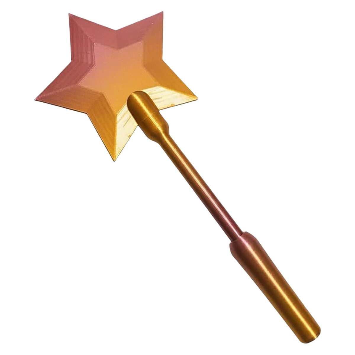 Gold gradient star-tipped contactless payment wand with long metallic handle