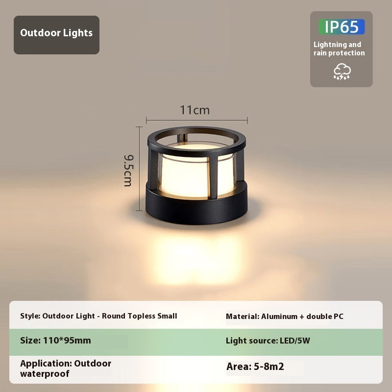 Outdoor Aluminum Wall Pillar Lamp - Weather Resistant Exterior Lighting