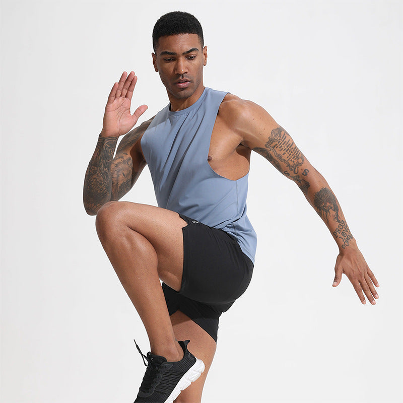 Breathable Quick Dry Training Vest For Workout Striped Linen Corduroy Loose Fit Sports Top All Sizes S M L XL 2XL