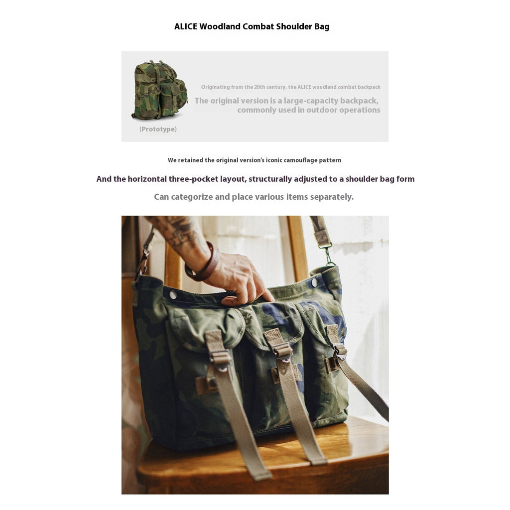 Mens Outdoor Training Tactical Shoulder Bag Camouflage Pattern For Daily Use And Travel
