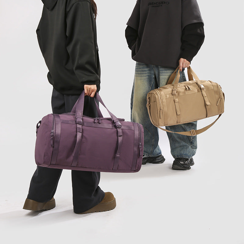 Gym Shoulder Sports Bag Crossbody Handbag for Leisure Travel Waterproof Breathable Polyester 20 to 35L Capacity