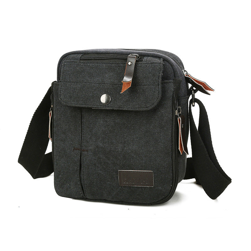 Casual Small Crossbody Korean Style Canvas Shoulder Bag For Men Urban Minimalist Design