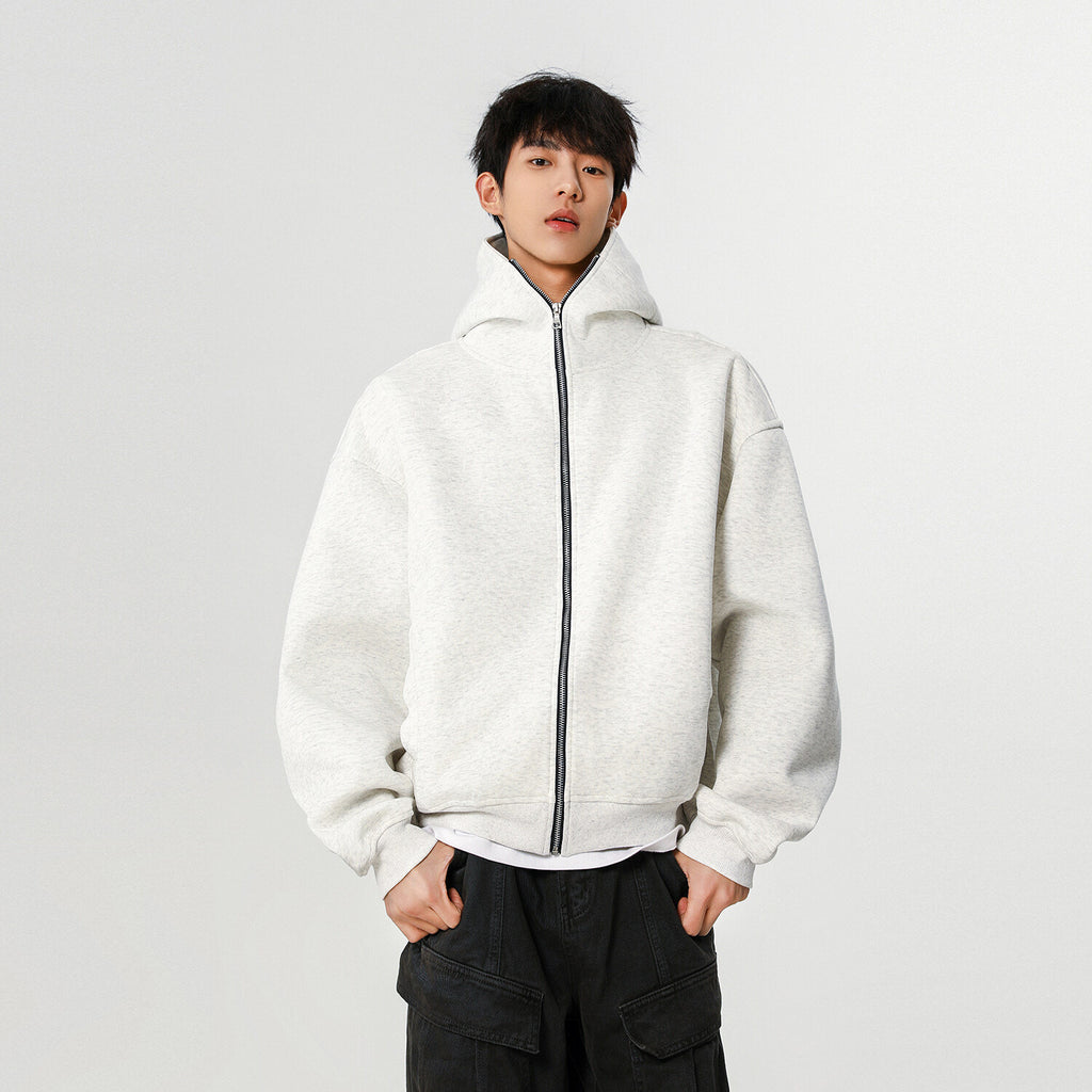 Solid Color Versatile American High Street Cardigan Hoodie