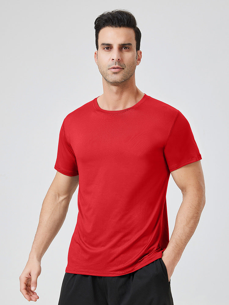 Mens Loose Fit Milk Silk Training T Shirt For Running And Gym Fitness Wear Breathable Moisture Wicking Athletic