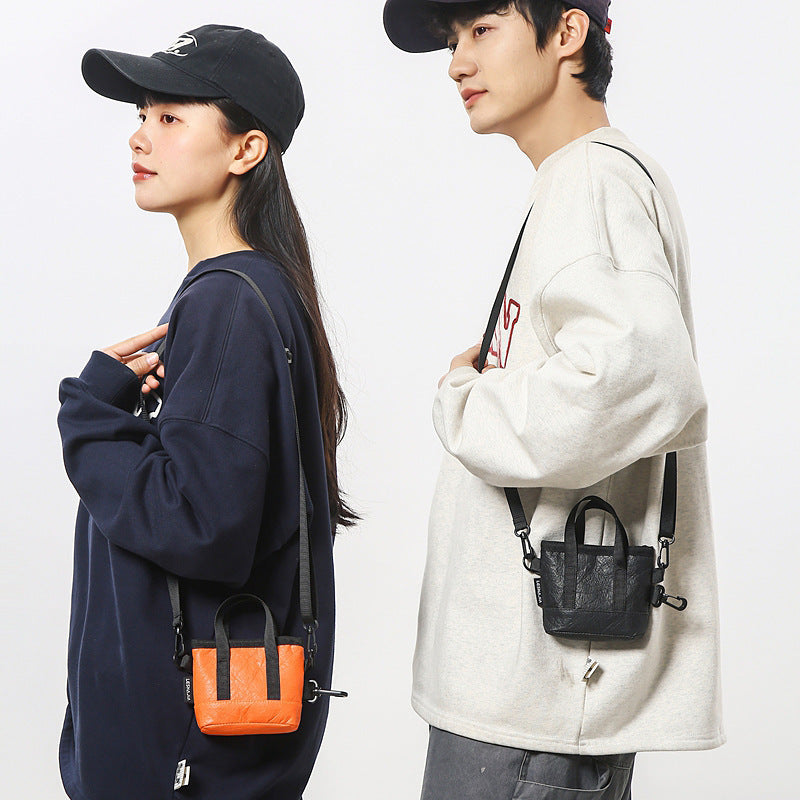 Mini Tote Bag Earphone Coin Purse Tyvek Daily Use Horizontal Square Three Dimensional Pocket Available In Colors