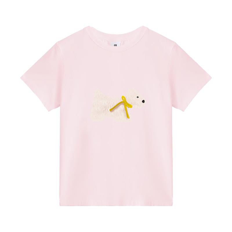 Korean Style Sweet White Shoulder Women's T-shirt