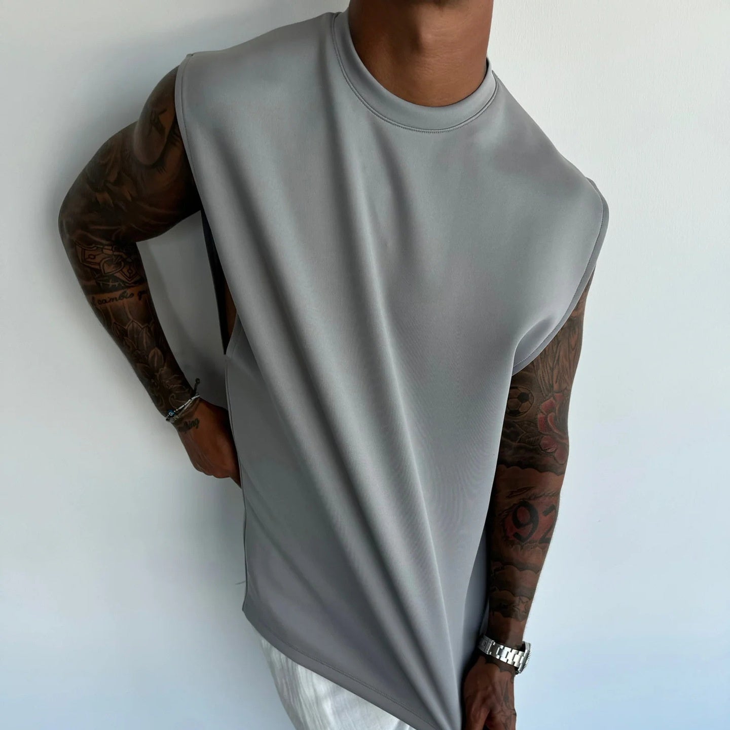 Summer New Men's Trousers Vest Suit