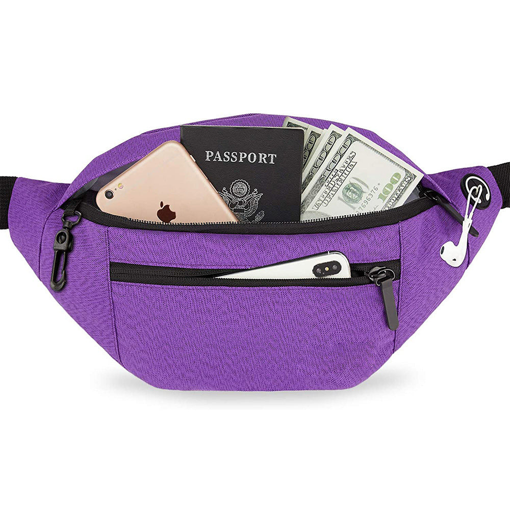 Unisex Waterproof Waist Bag For Outdoor Sports Travel Crossbody Breathable Wear Resistant