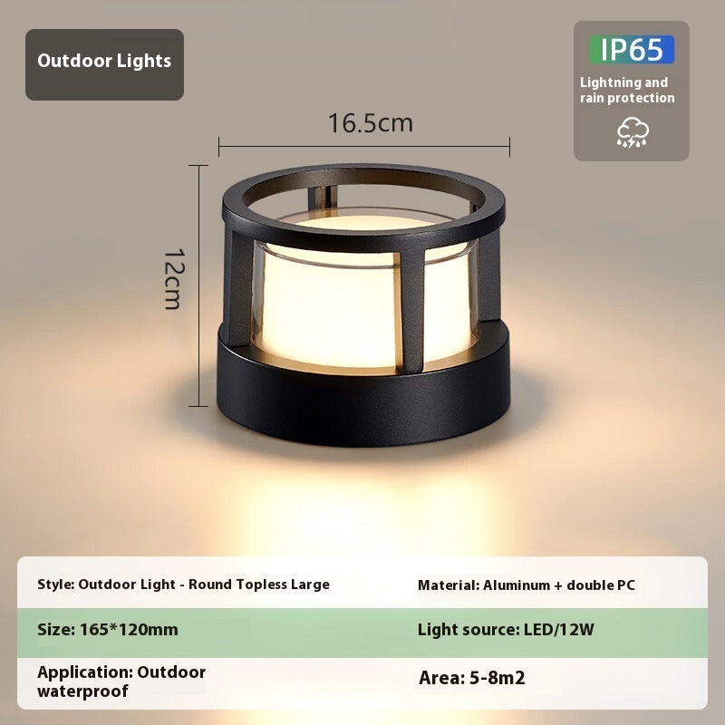 Outdoor Aluminum Wall Pillar Lamp - Weather Resistant Exterior Lighting
