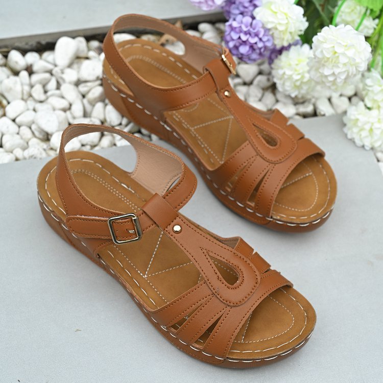 Women's Fashionable All-Match Buckle Sandals - Casual European American Style