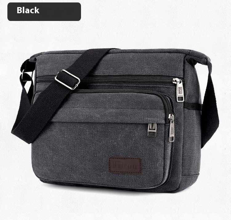 Men's Retro Leisure Crossbody Canvas Shoulder Bag For Outdoor Sports Travel Everyday Use