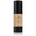 SHANY liquid foundation bottle with black cap and tan label
