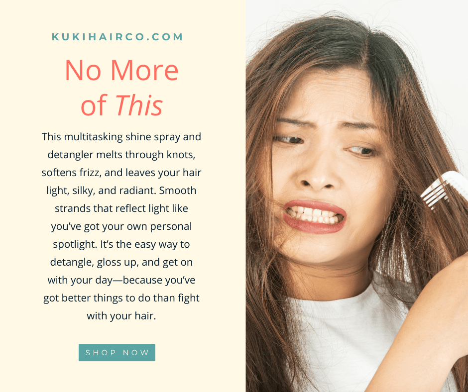 Woman with smooth, shiny hair and natural hair texture